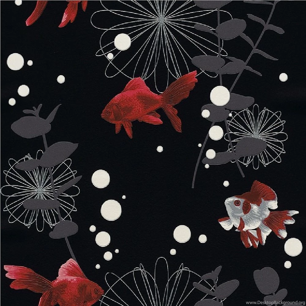 Rasch Red Fish Textured Embossed Kitchen Bathroom Vinyl Wallpapers
