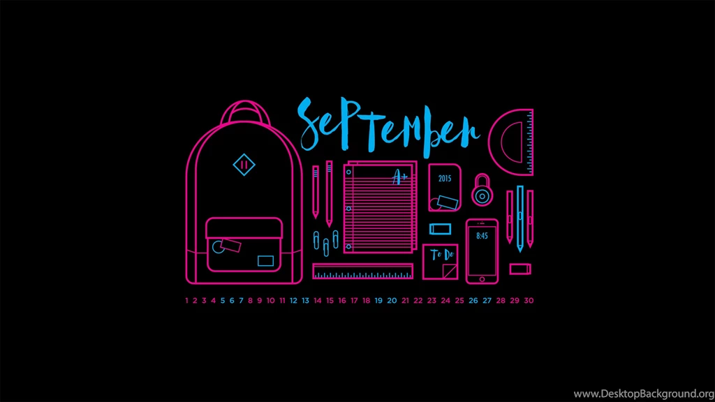 September 2015 Desktop Calendar Wallpapers