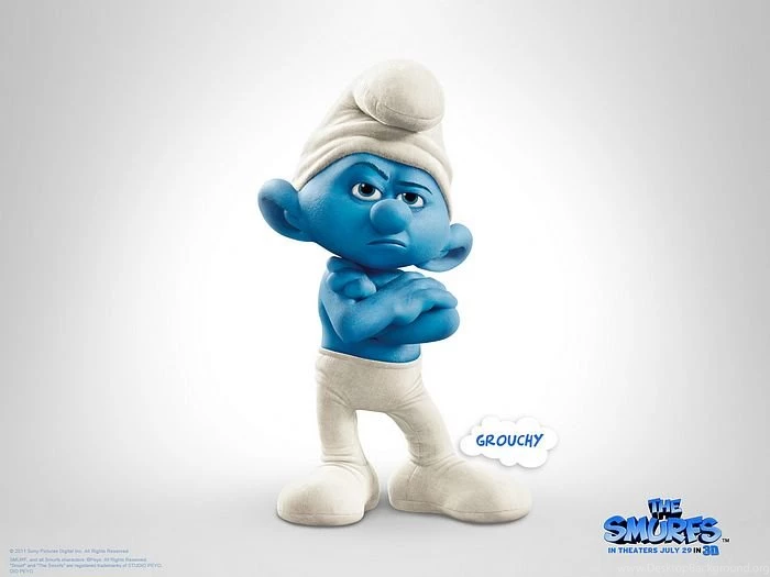 Grouchy Smurf, The Smurfs Movie Wallpapers 5   Wallcoo.net