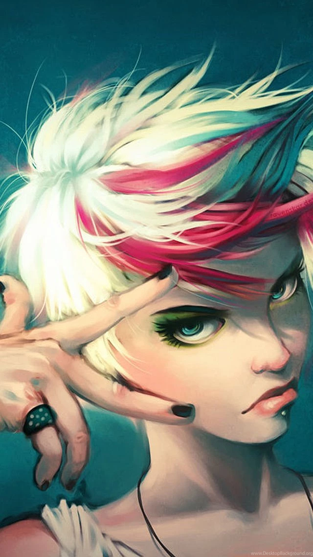 Cool Illustrator Girls iPhone 5 Wallpapers