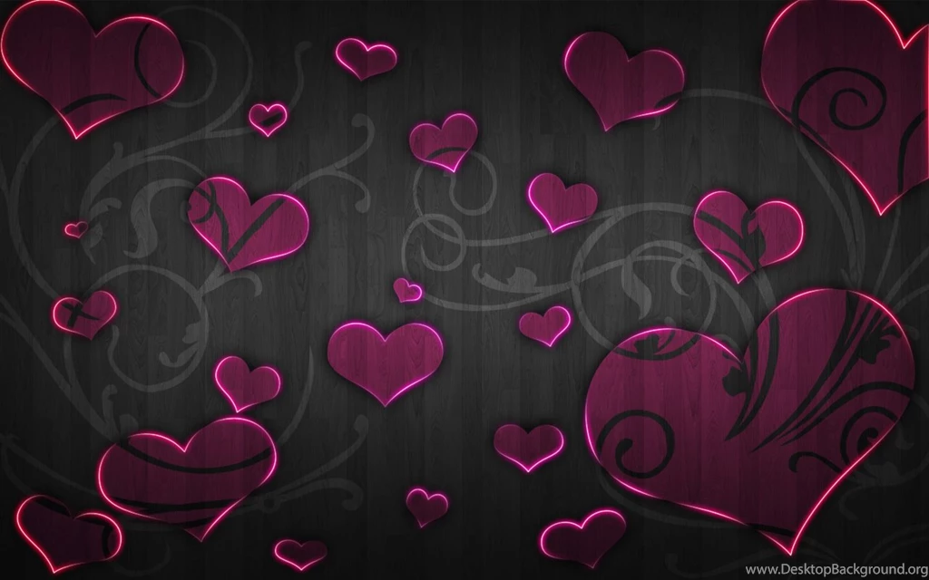 Pink Hearts Florish Wood By RunningXx On DeviantArt