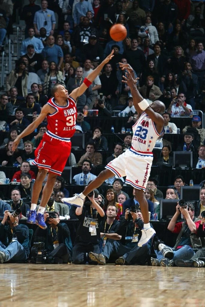 Jordan Last Shot At His Last Allstar On Shawn Marion