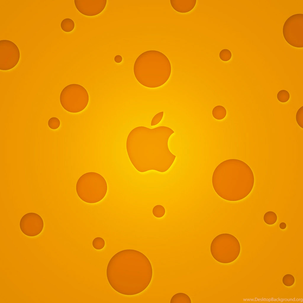 Orange Apple Logo iPad Air 2 Wallpapers