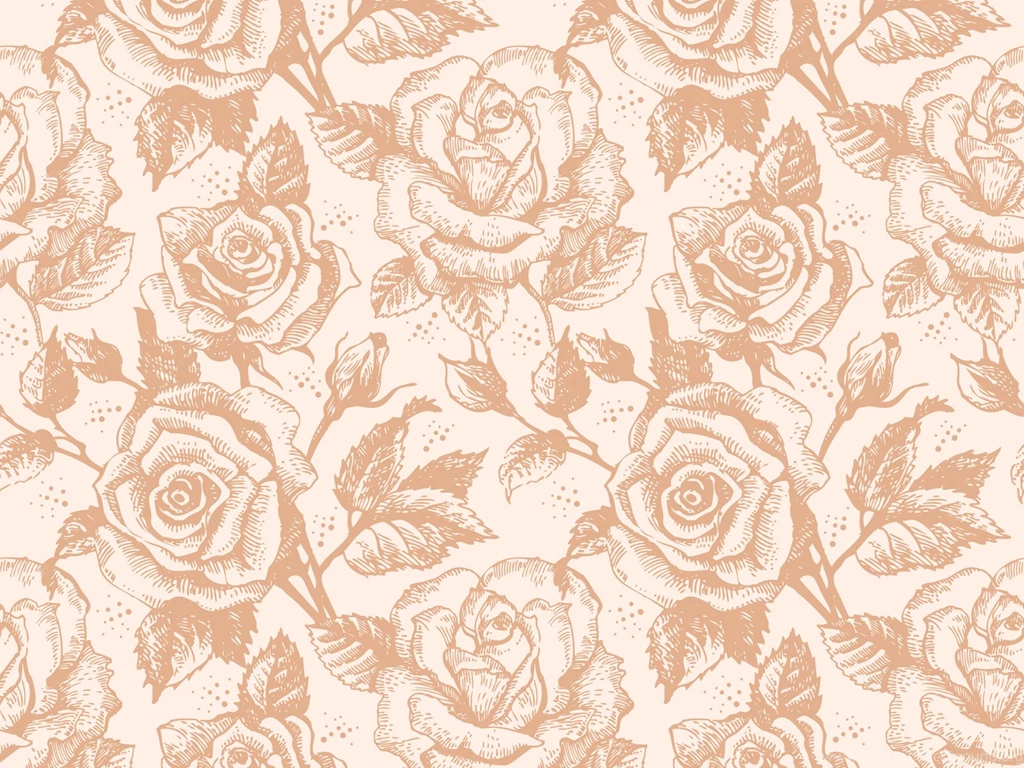Retro Rose Flowers Pattern Backgrounds Colors, Flowers, Pattern ...