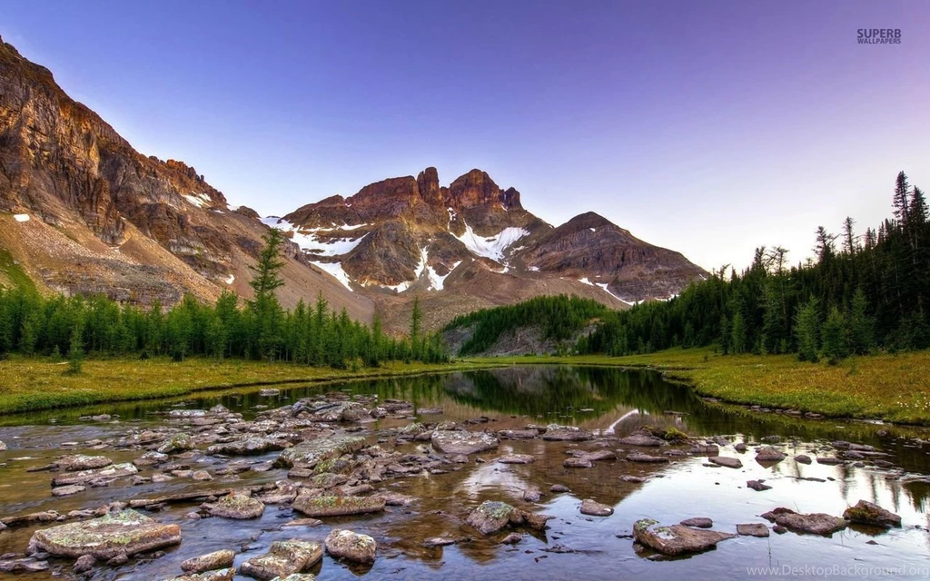 Winter Mountain Stream Wallpapers