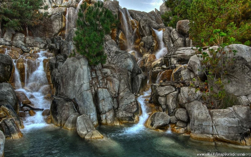 Mountain Stream Lakes Rocks Waterfall 1280x800 Landscape ...