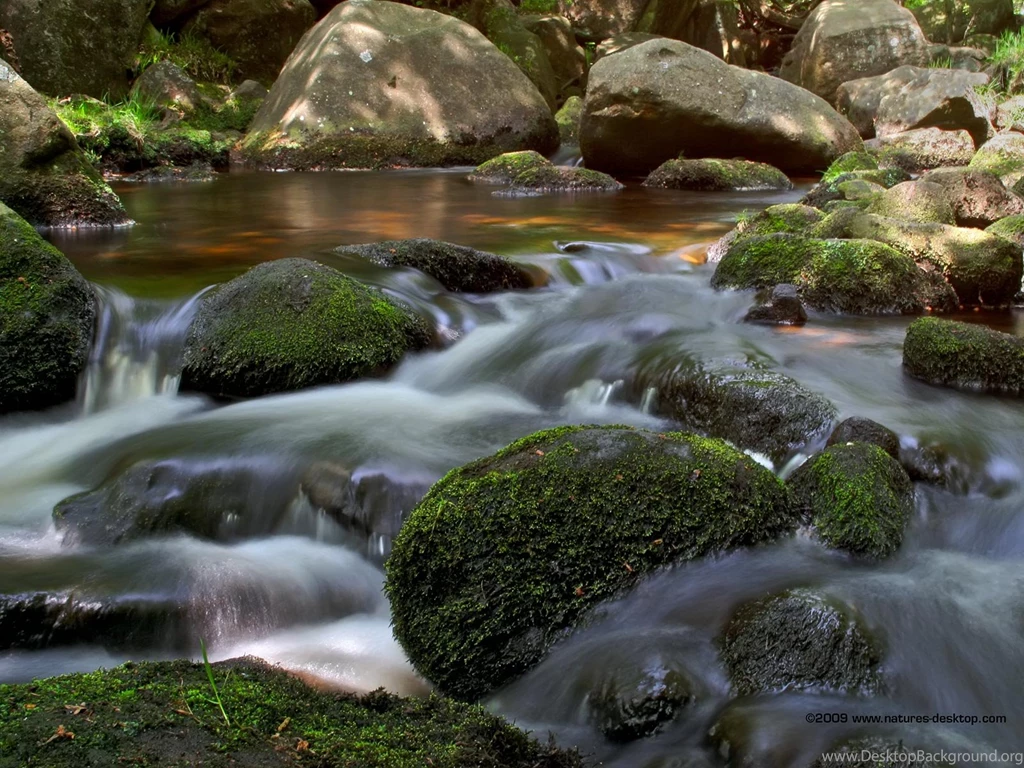Gentle Mountain Stream At Padley Gorge   Desktop Backgrounds ...