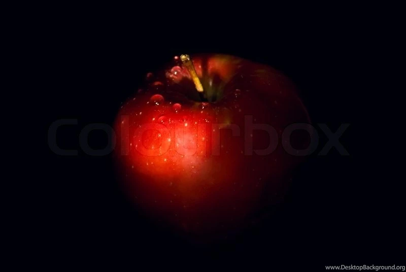 Apple On A Black Backgrounds