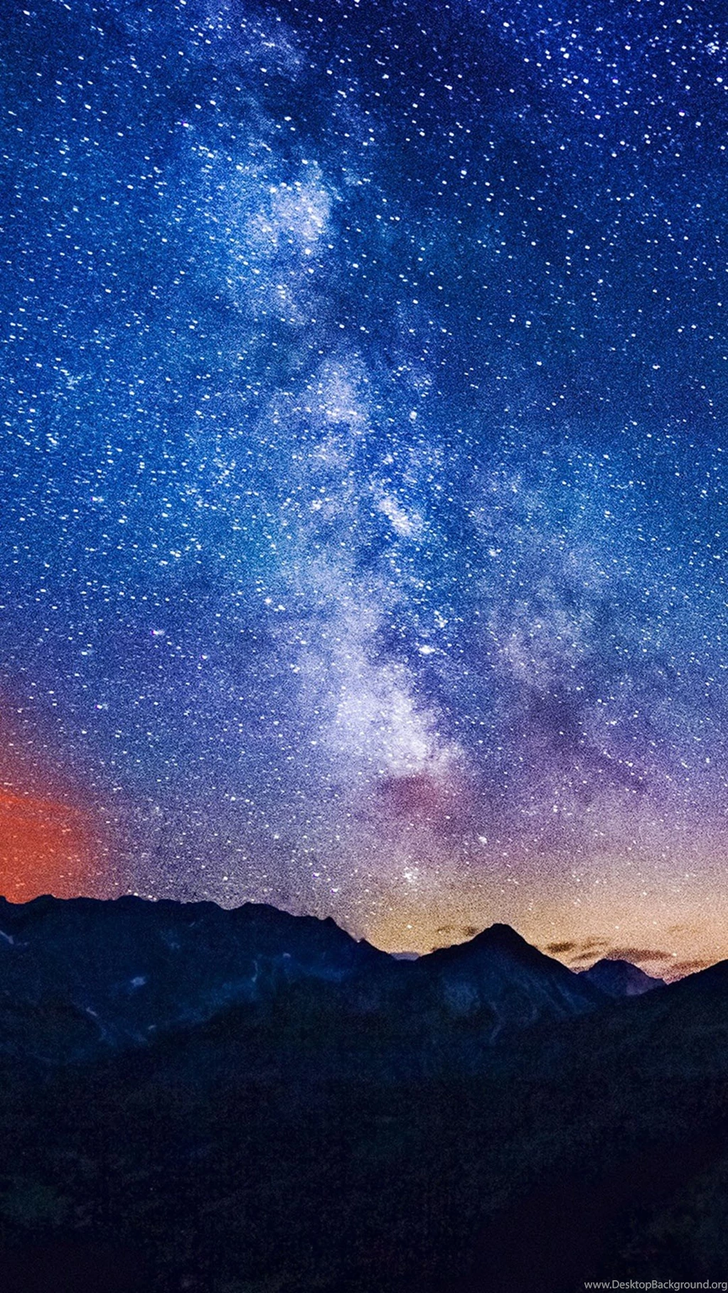 Space iPhone 6 Plus Wallpapers Milky Way Over Mountains Chain ...