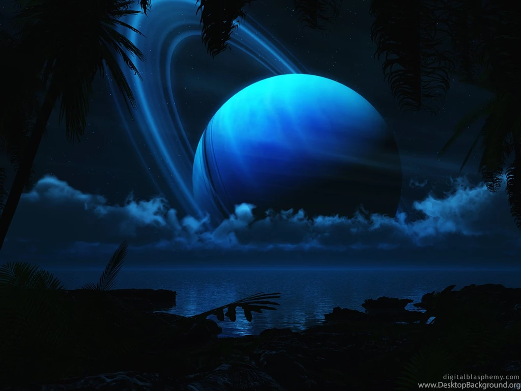 Awesome Blue Moon 3d Wallpaper Backgrounds