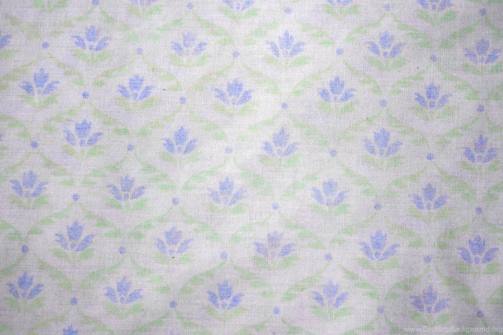 White Fabric With Blue Floral Pattern Texture Picture
