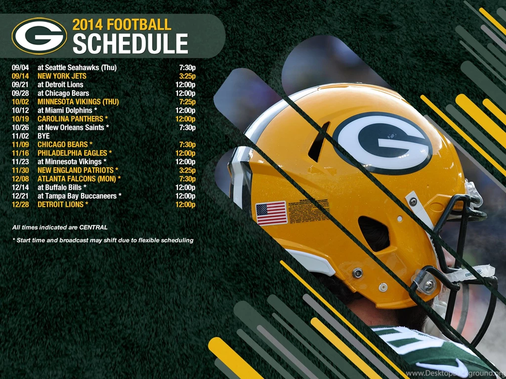 Green Bay Packers Wallpapers Schedule