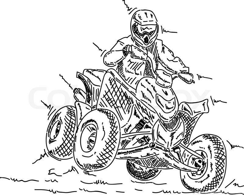 Vector Four Wheeler Jump, Isolated On Backgrounds