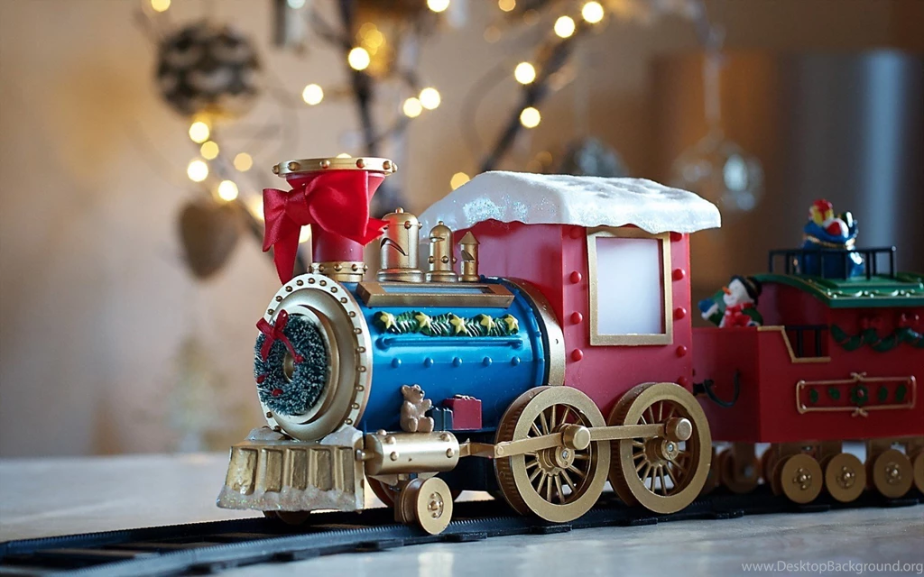 Toy train gift christmas photo wallpaper 1680x1050 Magic4Walls.com