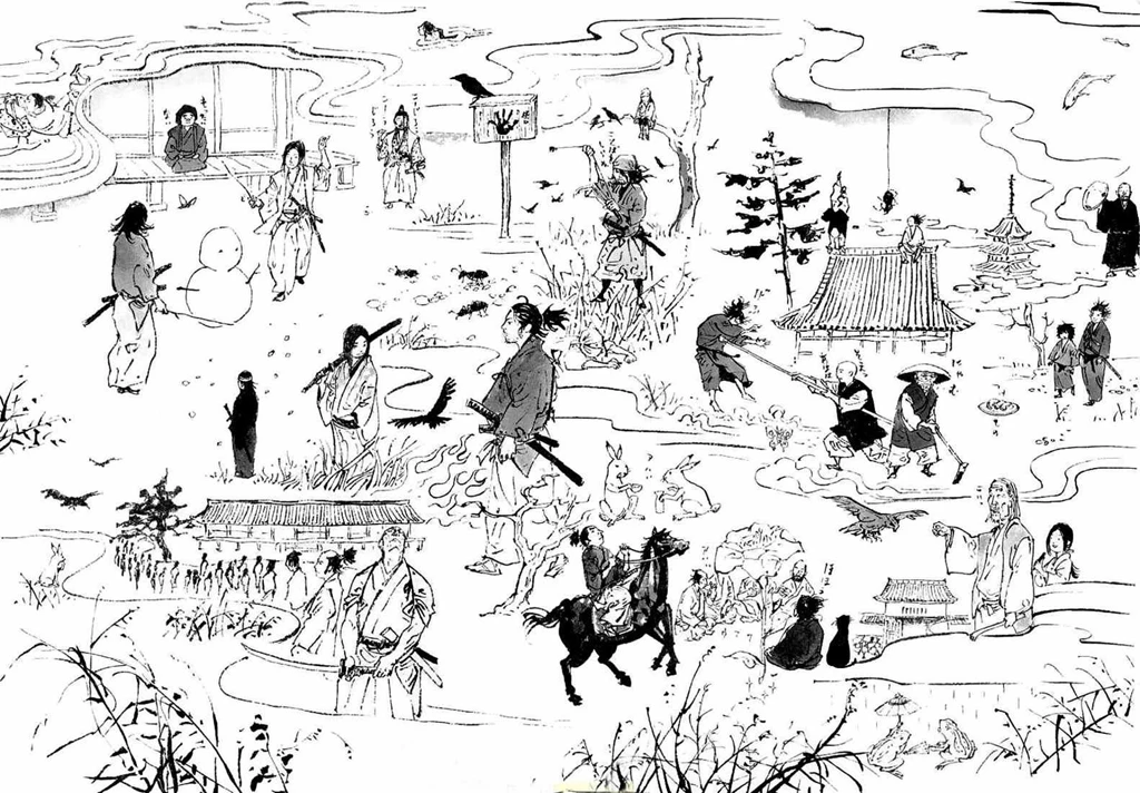 Vagabond Grayscale Manga Wallpapers