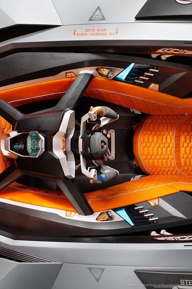 Download Lamborghini Egoista Cockpit Wallpapers For iPhone 4
