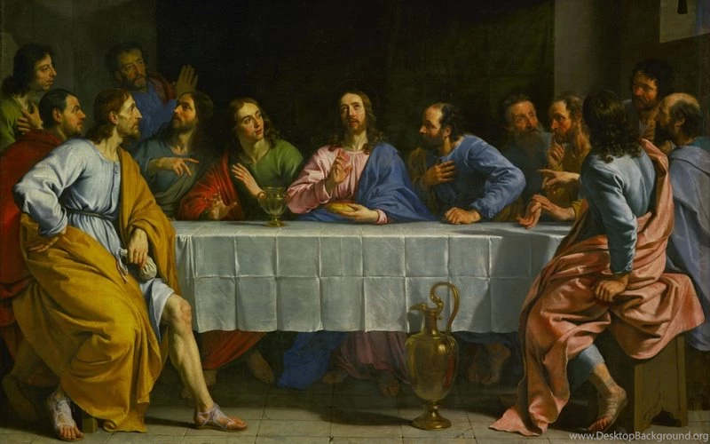 Paintings The Last Supper Jesus Christ Religious 4492x2812 ...