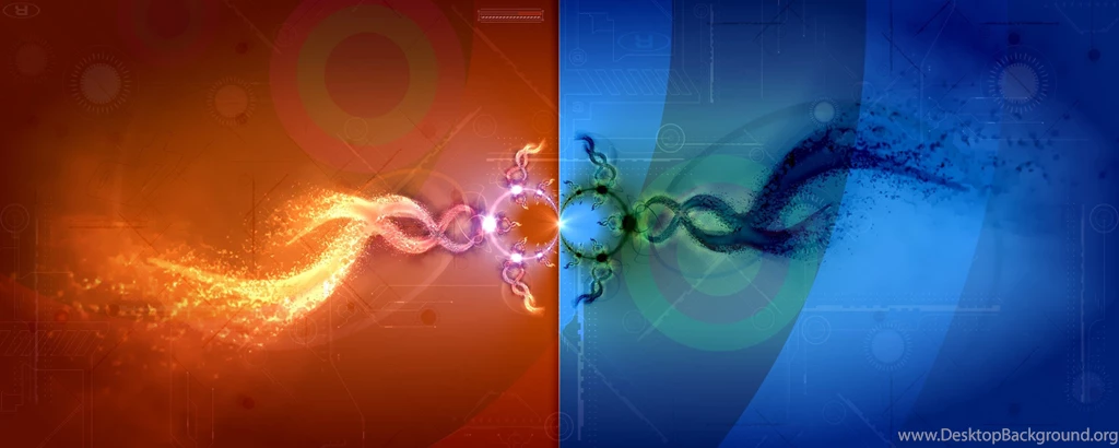 Mutual Attraction Dual Screen < Vector < Gallery < Desktop Wallpapers