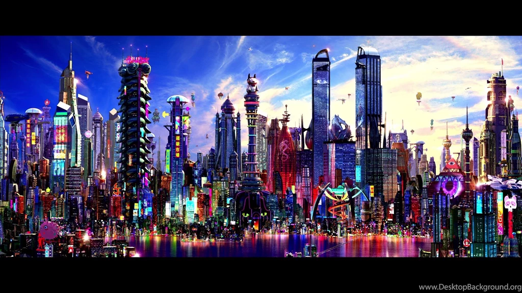 Cityscapes, Multicolor, Futuristic, Architecture, Buildings, Speed ...