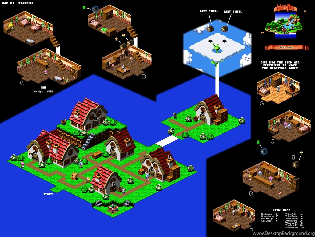 Super Mario RPG Maps