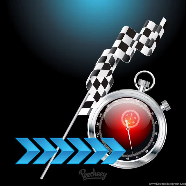 Creative Racing Backgrounds With Stopwatch Free Vector