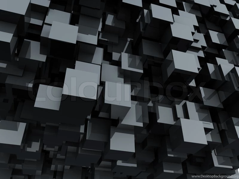 Black Glossy Cubes Abstract Backgrounds