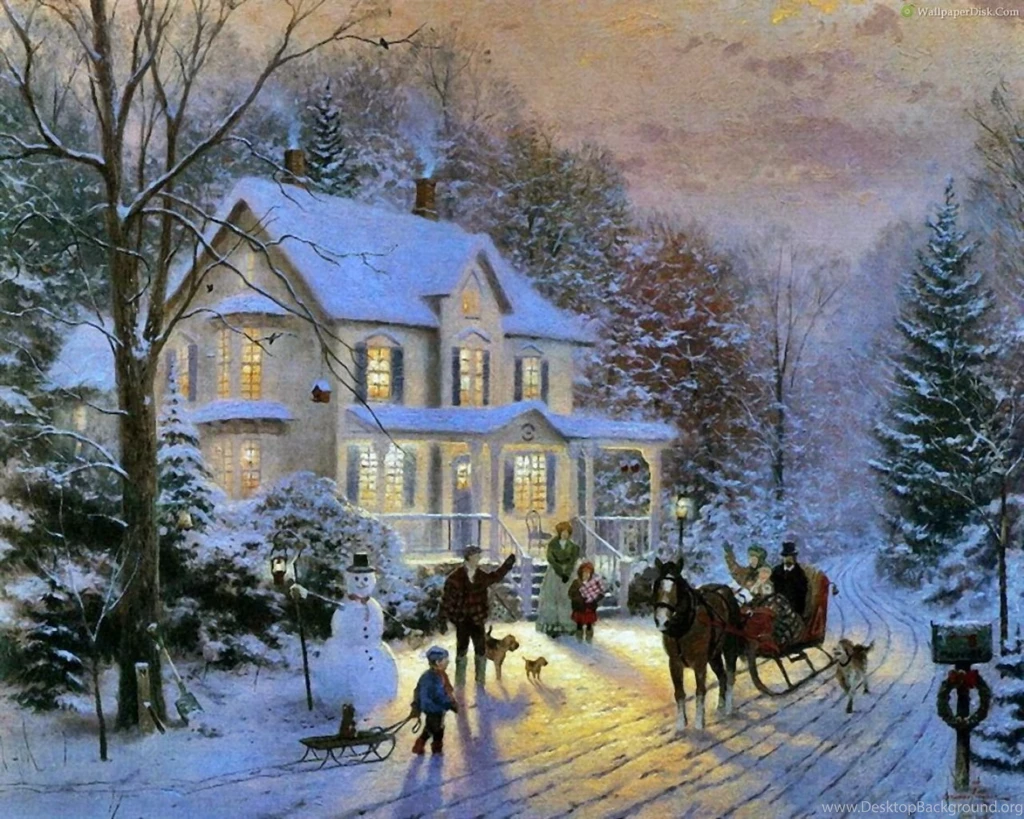 Best Thomas Kinkade (22) Desktop Wallpaper Backgrounds Collection