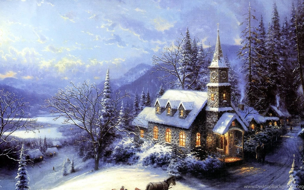 2015 Free Thomas Kinkade Christmas Screensavers Wallpapers ...