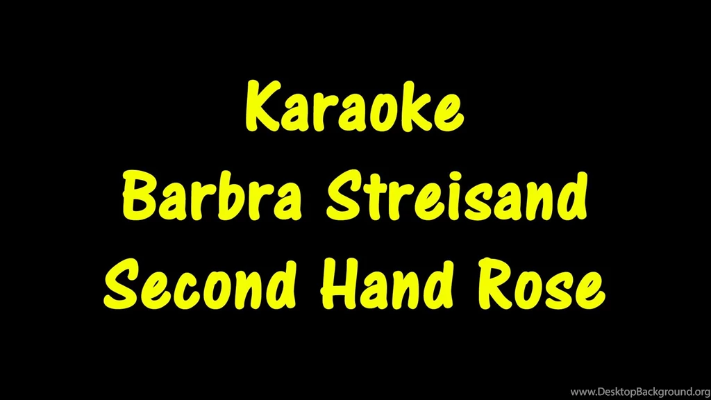 Karaoke Barbra Streisand Second Hand Rose YouTube