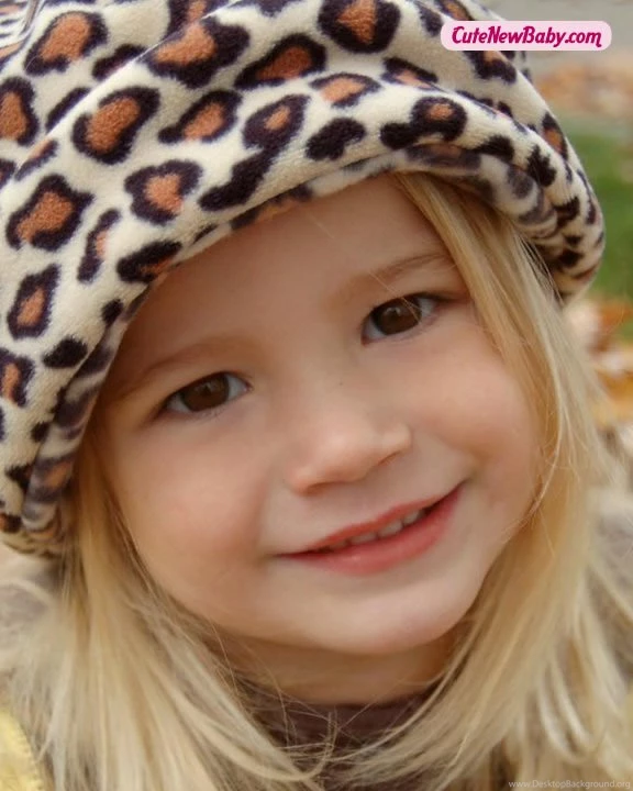 Beautiful Faced & Golden Haired Baby Girl Smile   CuteNewBaby.com