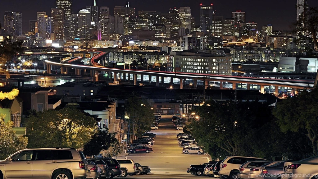 1920x1080 Hd Busy City Night Desk Top Wallpapers