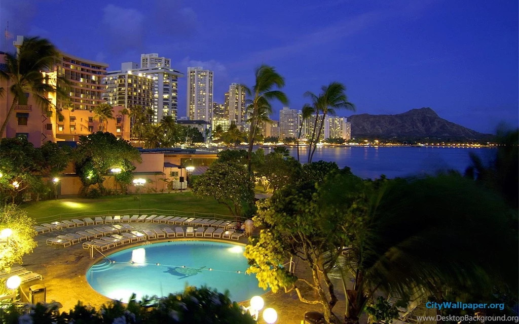 High Resolution Waikiki Beach Honolulu City Wallpapers 1920x1200 ...