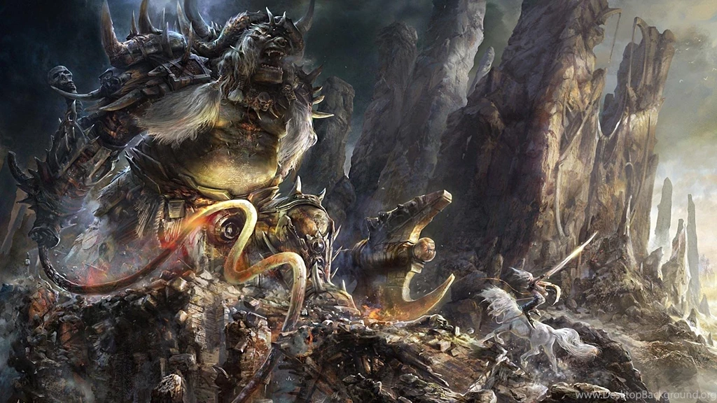 Fight Fantasy Art Elves Orc Wallpapers