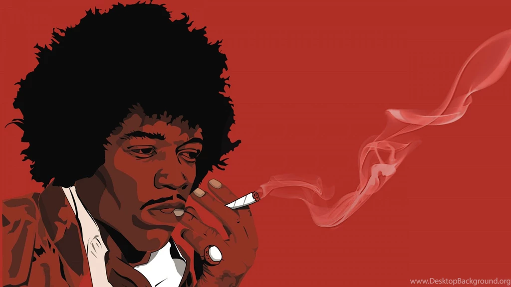 Jimi Hendrix Red Backgrounds