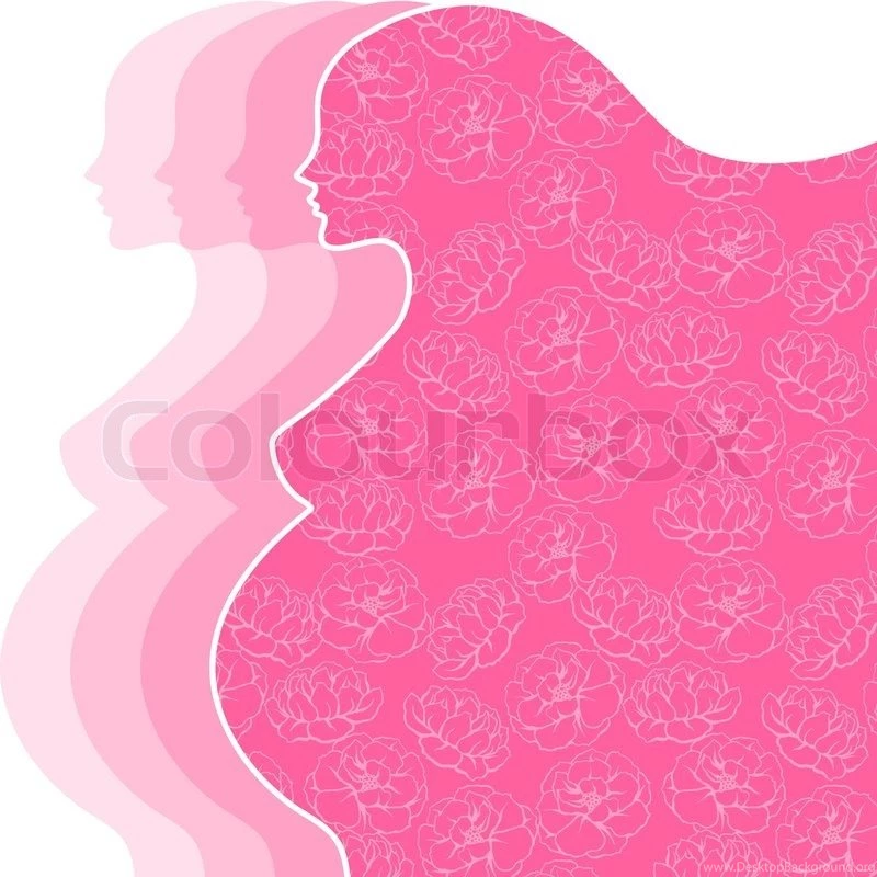 Backgrounds With Silhouette Of Pregnant Woman.