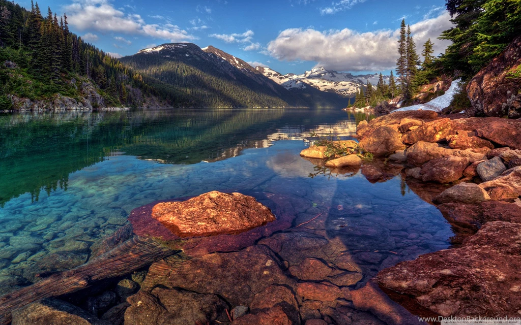 Mountain Lake With Clear Water HD Desktop Wallpapers : High ...