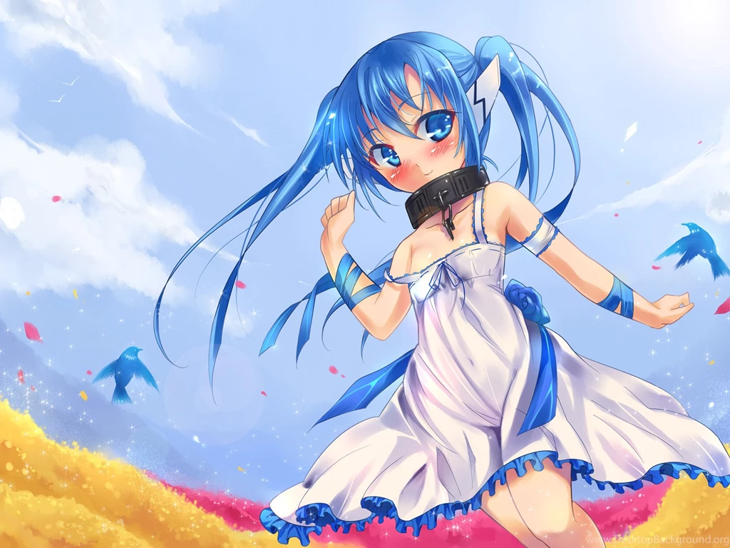 Archivo:84599 Animal Bird Blue Eyes Blue Hair Nymph Petals Sora No ...
