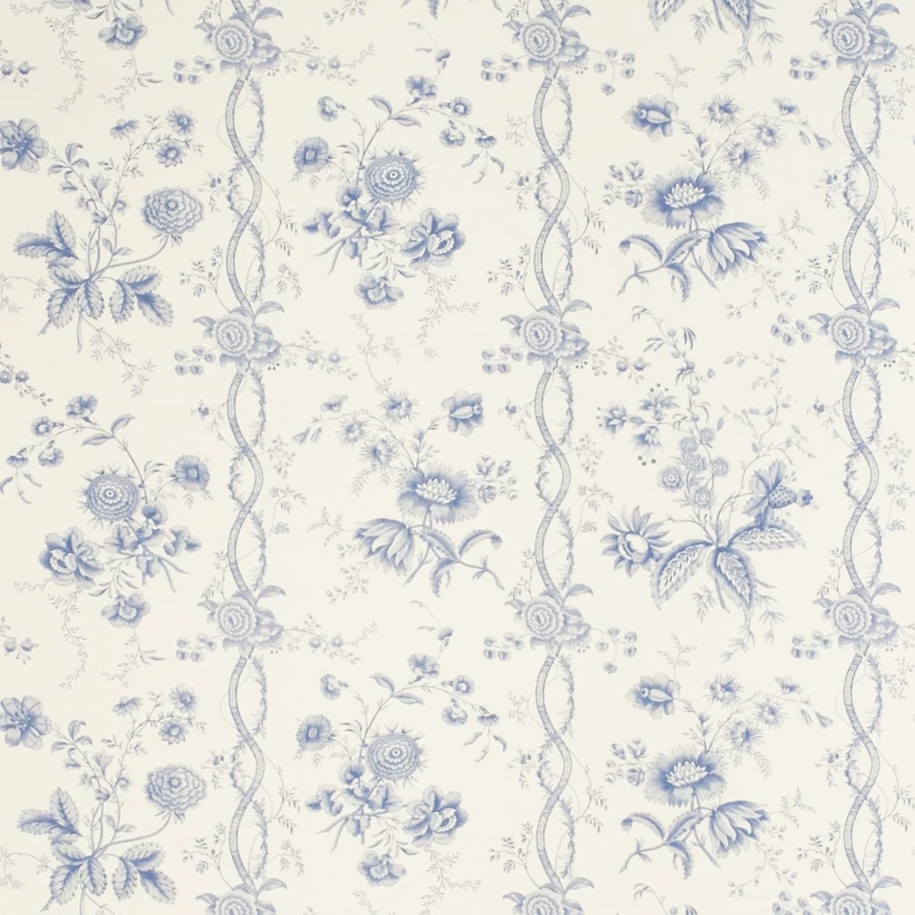 Blue Vintage Flowers Wallpapers