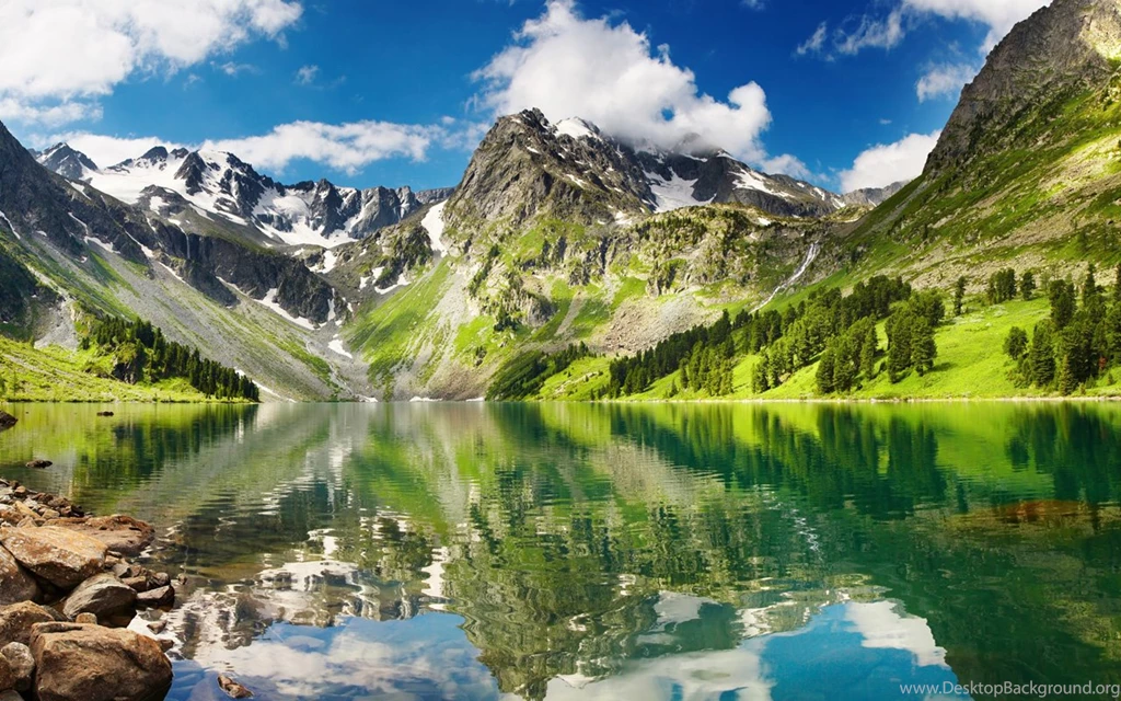 Beautiful Natural Lake In Spring Wallpaper, HD Wallpapers Downloads