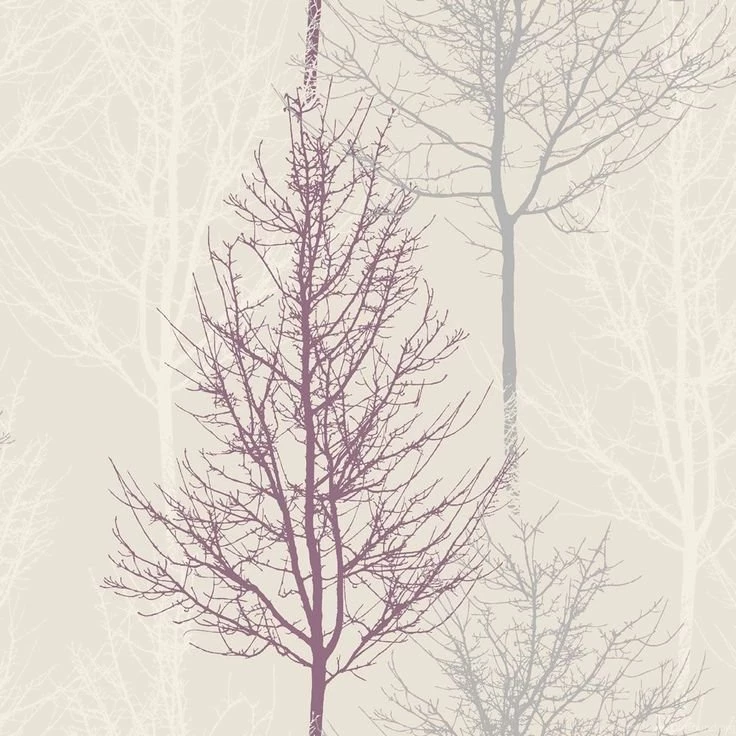 Heather / Silver / Cream 11001 Bowland Trees Branches Holden ...