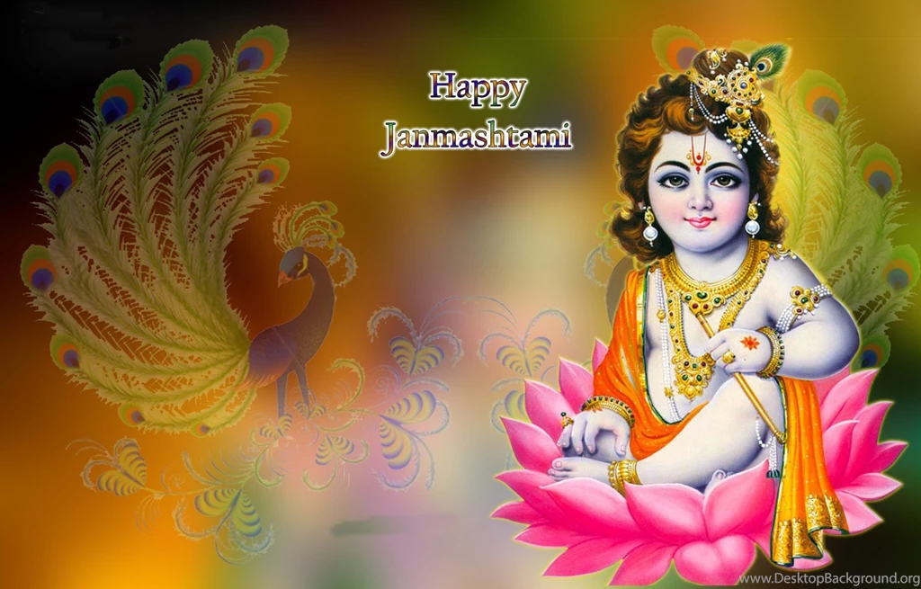 Krishna Janmashtami Greeting Card HD Wallpapers