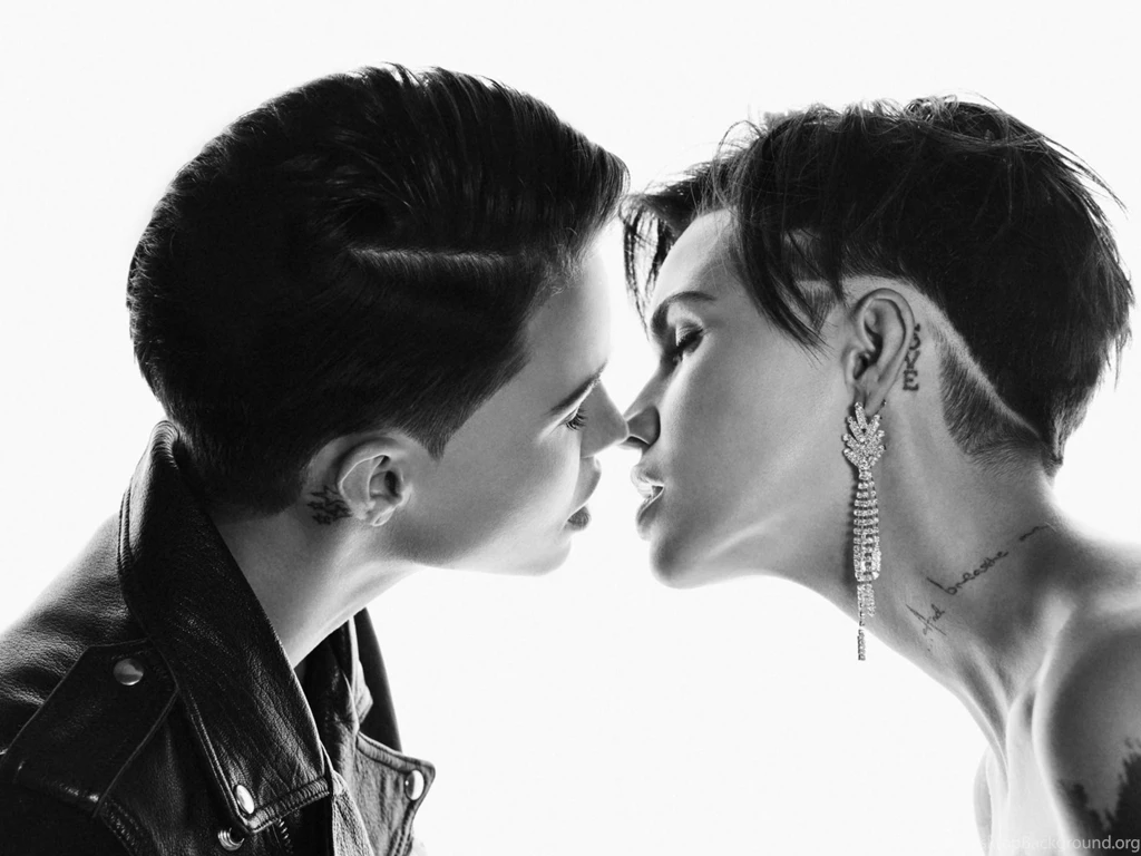 1600x1200 Music, Singer, Tattoos, Kiss, Ruby Rose, Ruby Rose Kiss ...
