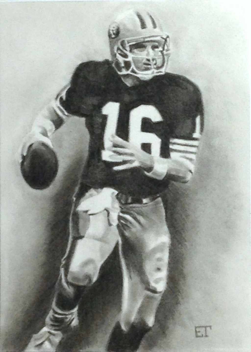 Joe Montana SF 49ers Football Sketch Card By Avintagedreamer On ...