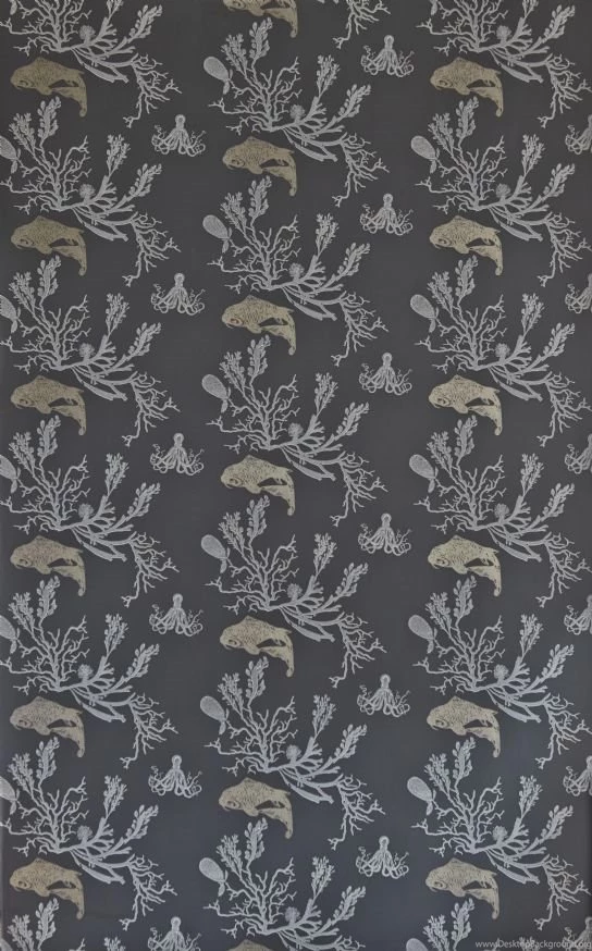 Coral Wallpapers By Barneby Gates Charcoal And Gold