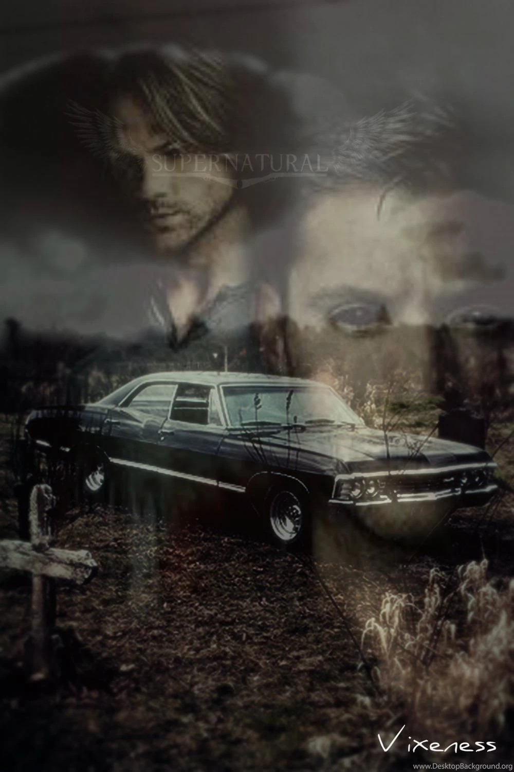 Supernatural 67 Chevy Impala Iphone Wallpapers By By Vixen1337 On ...