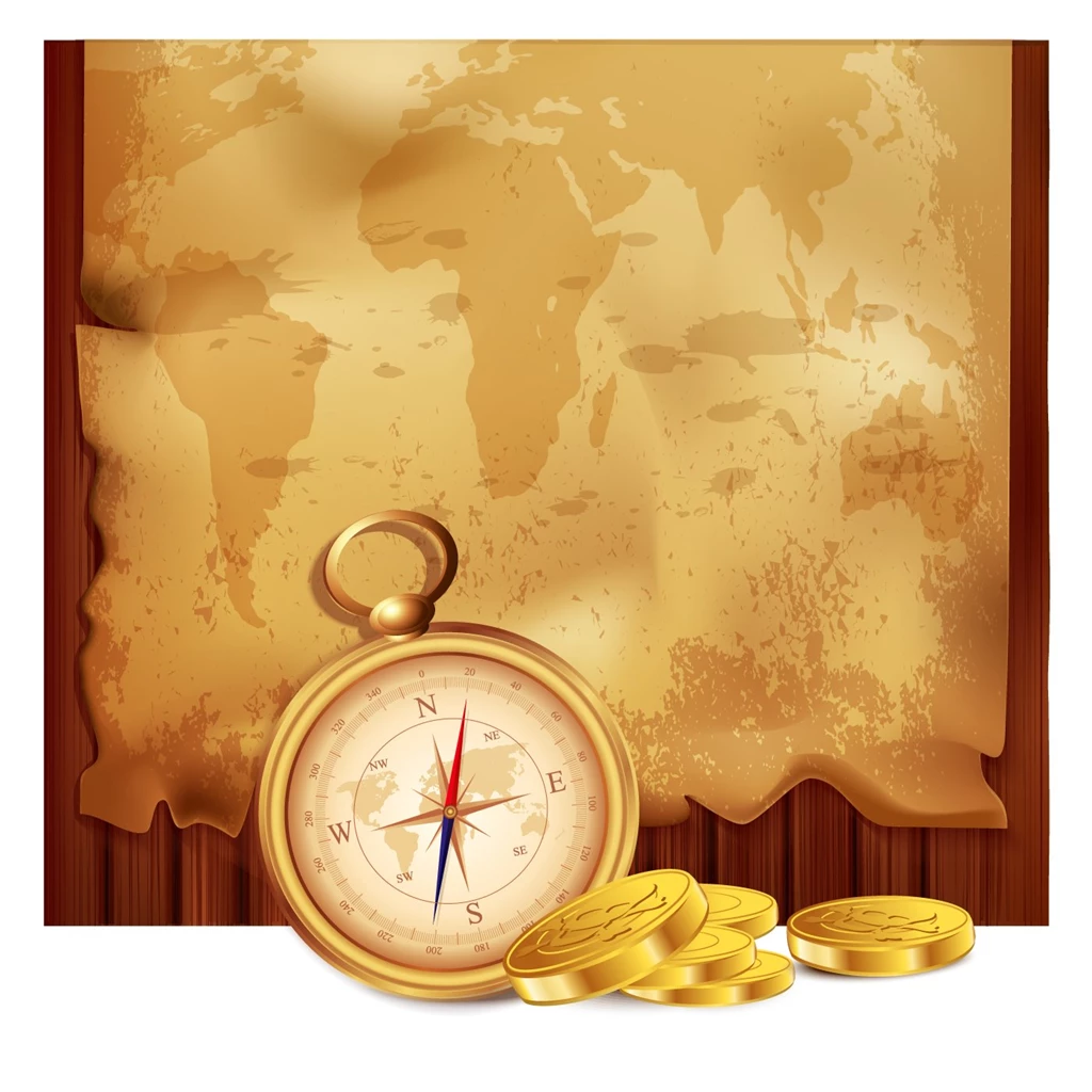 Old Map And Compass Backgrounds 01 Vector Background, Vector ...