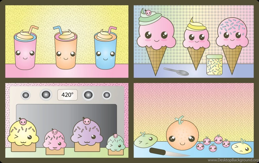 Kawaii Foods Wallpapers By Leahzebelle On DeviantArt