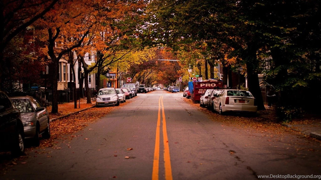 American Town Autumn the City Landscape Photography Wallpapers ...