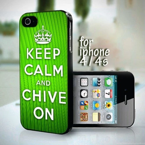 Keep Calm And Chive On Wallpapers Design For iPhone 4 Or 4s Case ...