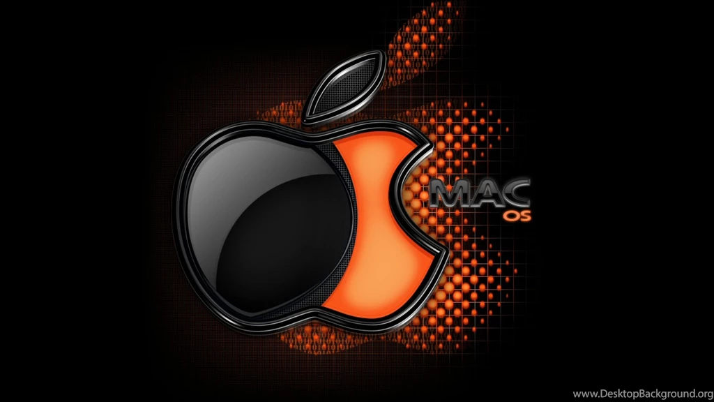 Wallpapers Hp Logo Black And Orange Apple Mac Os Hd Mobile